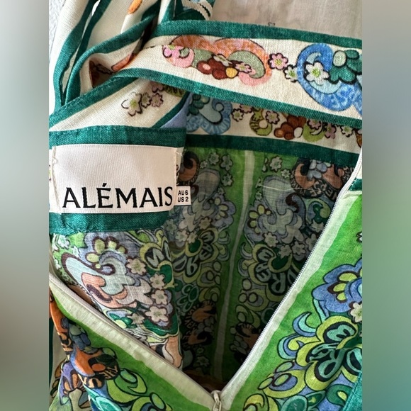 Alemais Dreamer Floral-Print Linen Halterneck Dress - Picture 17 of 17